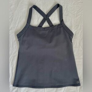 GAP Charcoal Cross-Back Exercise Tank